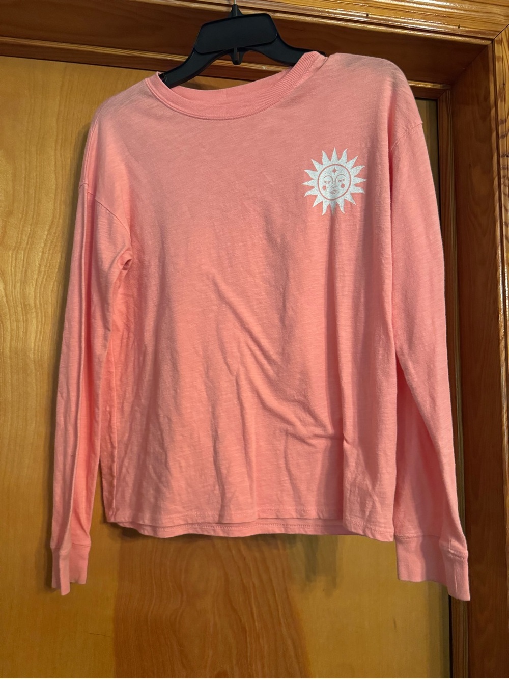 Sun Graphic Pink Long-Sleeve Kids Tee